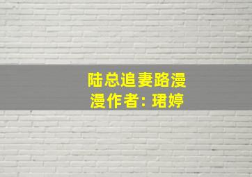 陆总追妻路漫漫作者: 珺婷